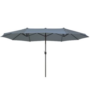 Parasol donkergrijs 270 x 460 cm SIBILLA