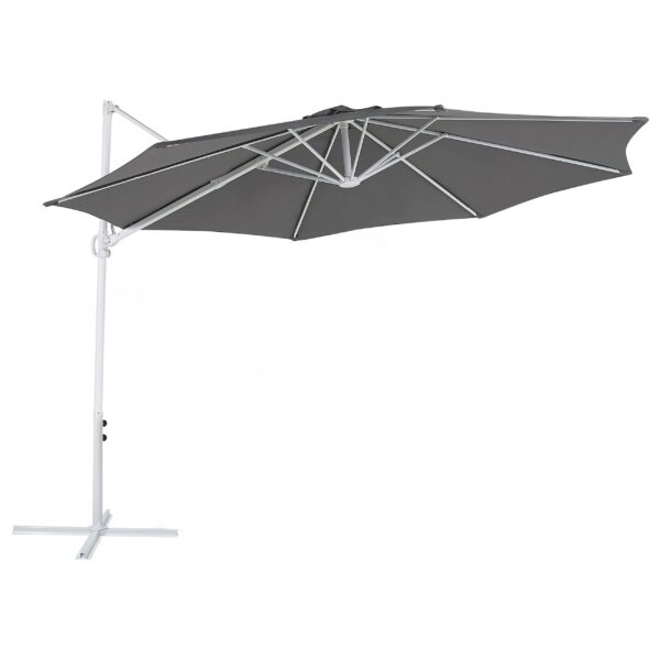 Parasol donkergrijs/wit ⌀ 295 cm SAVONA II