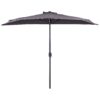 Parasol halfrond grijs 270 cm GALATI