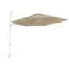 Parasol taupe/wit ⌀ 295 cm SAVONA II