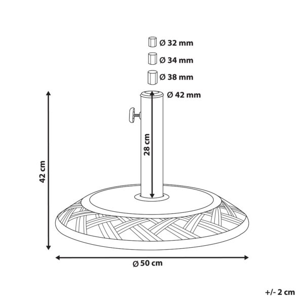 4251682242219 Parasolvoet bruin ⌀ 50 cm CAPACI