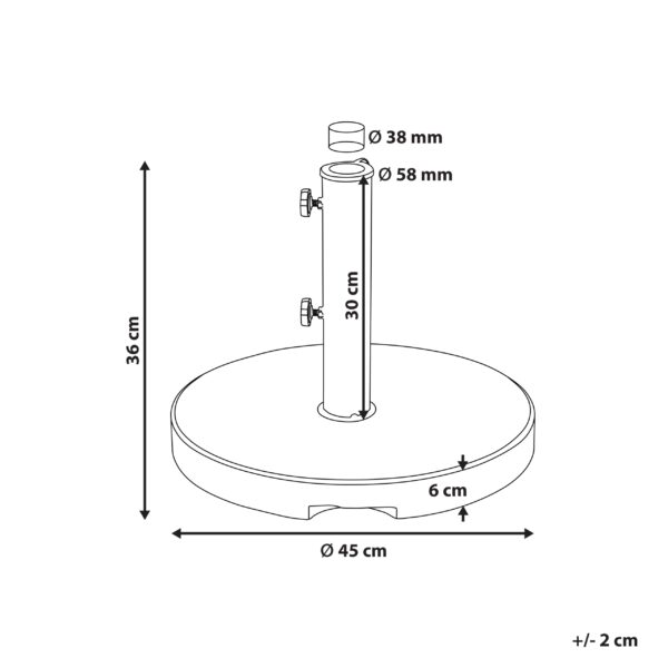 4255664806512 Parasolvoet grijs ⌀ 45 cm CEGGIA