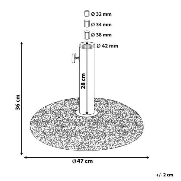 4260624112039 Parasolvoet steenlook ⌀ 47 cm CEVO