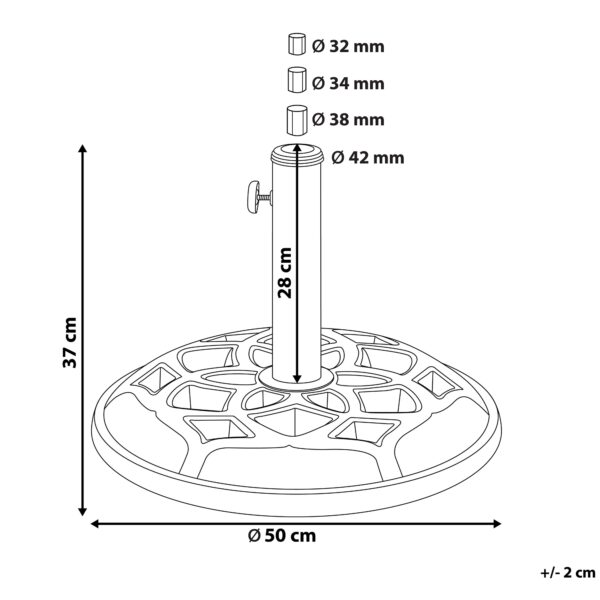 4260624111988 Parasolvoet zwart ⌀ 50 cm CETO