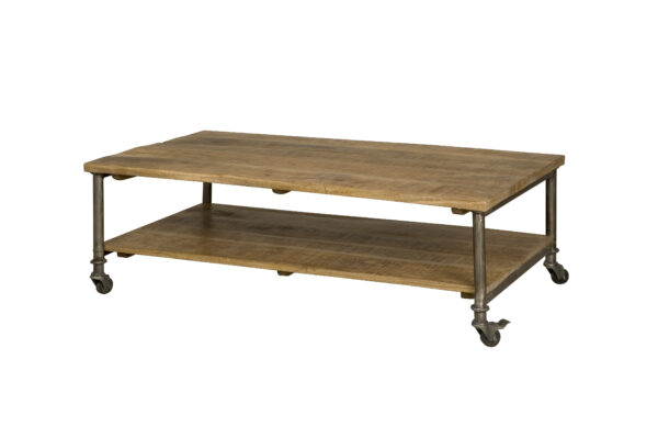 RENEW Salontafel Callum met wielen 125 x 70cm