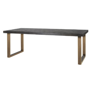 Richmond Eettafel Blackbone Eikenhout en Staal, Brass, 220 x 100cm