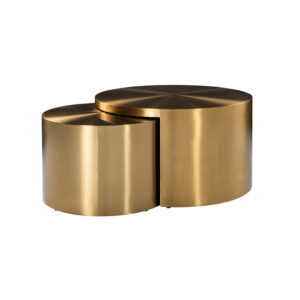 Richmond Ronde Salontafel Big & Rich Set van 2 stuks, brushed gold