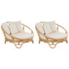 Set van 2 Loungefauteuil Rotan Natuurlijk ROSSANO