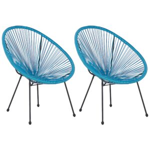 Set van 2 stoelen Blauw ACAPULCO