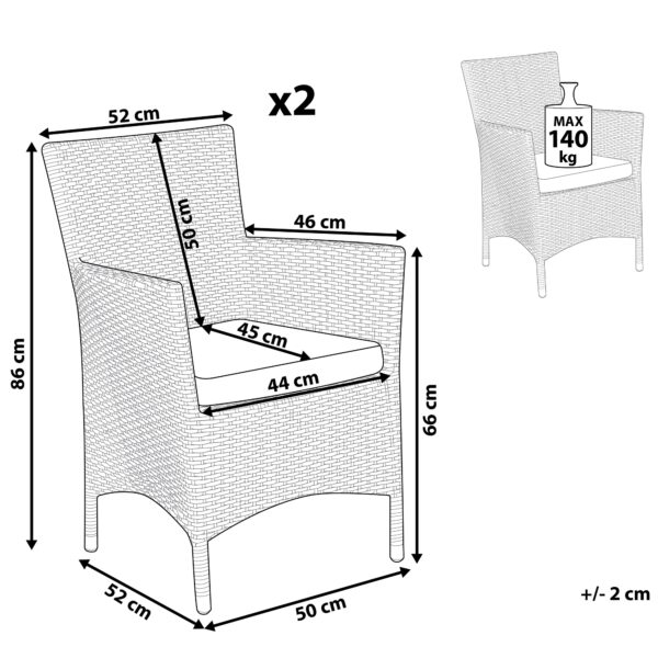 2 x Fauteuil Bruin