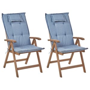 Set van 2 stoelen Hout Blauw AMANTEA