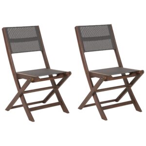 Set van 2 stoelen Hout Donkere houtkleur CESANA