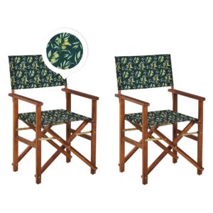 Set van 2 stoelen Hout Donkergroen CINE