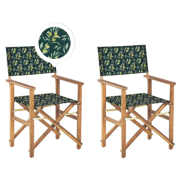 Set van 2 stoelen Hout Donkergroen CINE