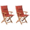 Set van 2 stoelen Hout Donkerrood MAUI