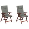 Set van 2 stoelen Hout Grafietgrijs TOSCANA