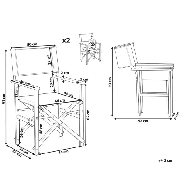 4251682267380 Set van 2 stoelen Hout Grijs CINE