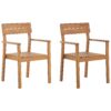 Set van 2 stoelen Hout Lichte houtkleur FORNELLI