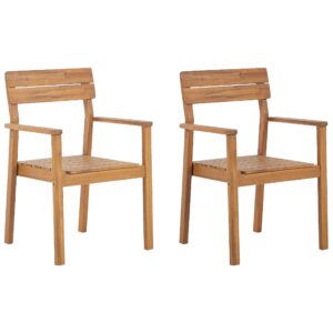 Set van 2 stoelen Hout Lichte houtkleur FORNELLI