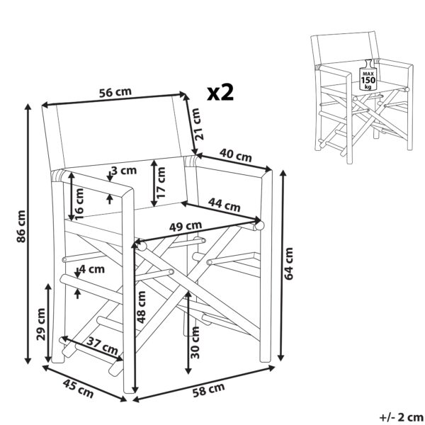 4251682267106 Set van 2 stoelen Hout Lichte houtkleur MOLISE