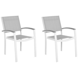 Set van 2 stoelen Metaal Grijs PERETA