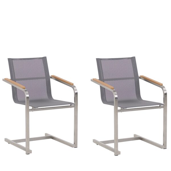 Set van 2 stoelen RVS Grijs COSOLETO