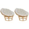 Set van 2 stoelen Rotan Lichtbeige SALVO