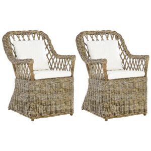 Set van 2 stoelen Rotan Lichte houtkleur MAROS