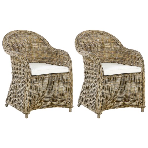 Set van 2 stoelen Rotan Lichte houtkleur SUSUA