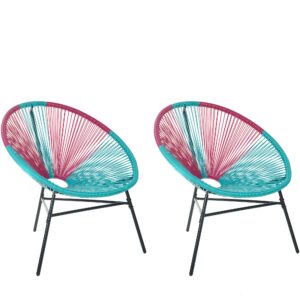 Set van 2 stoelen Turquoise ACAPULCO