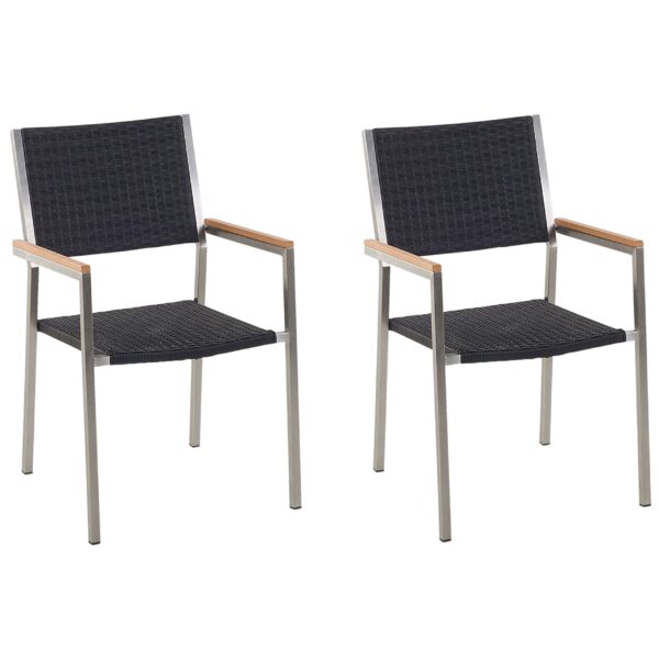 Set van 2 stoelen Zwart GROSSETO