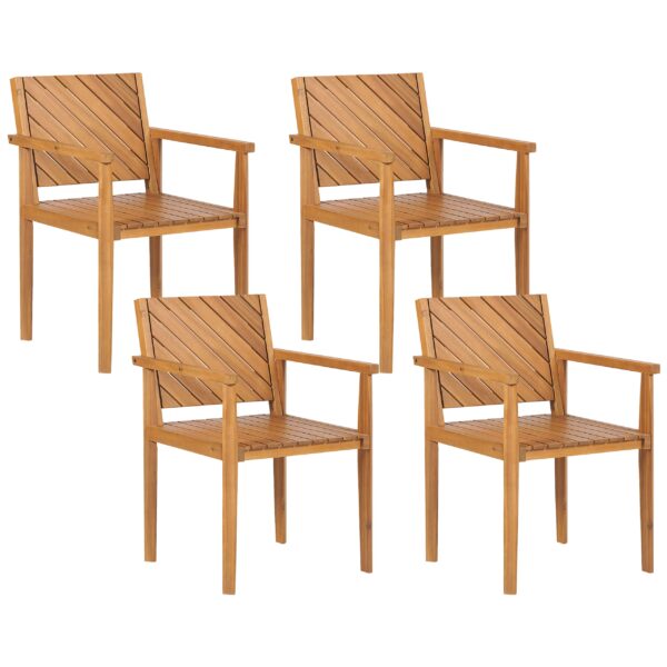 Set van 4 stoelen Hout Lichte houtkleur BARATTI