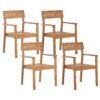 Set van 4 stoelen Hout Lichte houtkleur FORNELLI