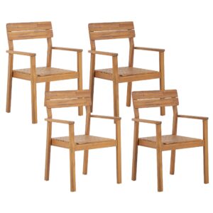 Set van 4 stoelen Hout Lichte houtkleur FORNELLI