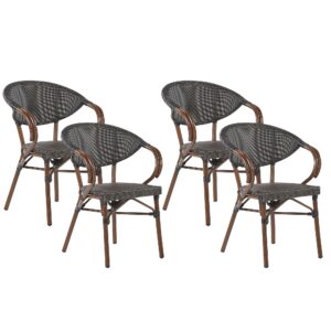 Set van 4 stoelen Metaal Grijs CASPRI