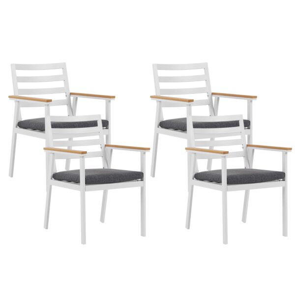 Set van 4 stoelen Metaal Grijs CAVOLI