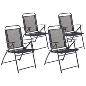 Set van 4 stoelen Metaal Zwart LIVO