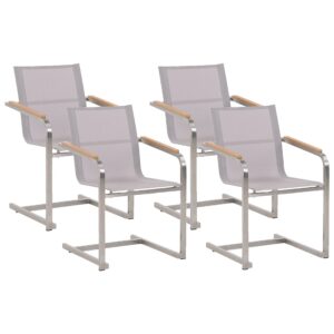 Set van 4 stoelen RVS Beige COSOLETO