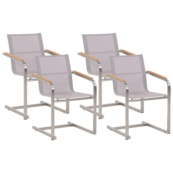 Set van 4 stoelen RVS Beige COSOLETO