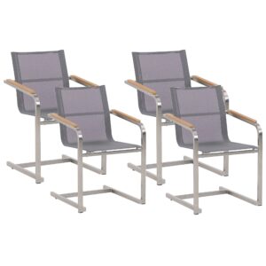 Set van 4 stoelen RVS Grijs COSOLETO