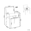 4251682275538 Set van 4 stoelen RVS Grijs GROSSETO