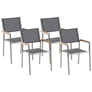 Set van 4 stoelen RVS Grijs GROSSETO