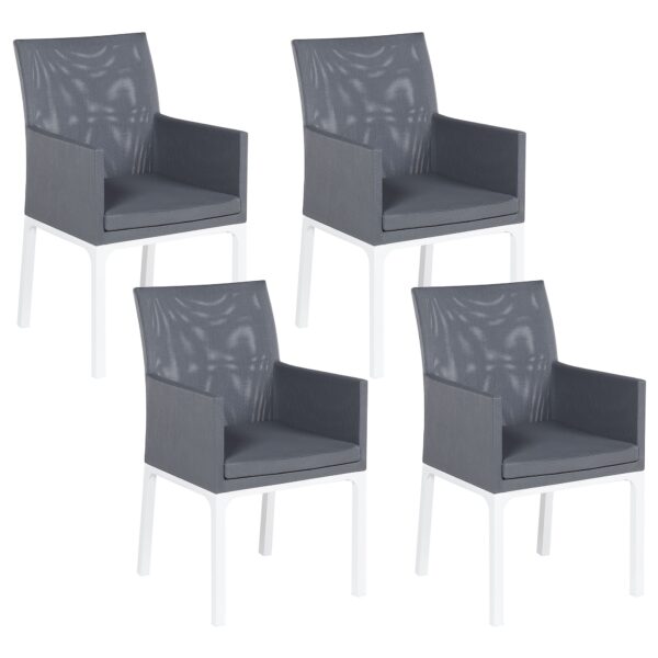 Set van 4 stoelen Stof Donkergrijs BACOLI