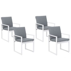 Set van 4 stoelen Stof Grijs PANCOLE