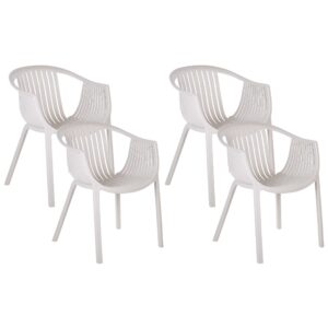 Set van 4 stoelen Synthetisch materiaal Beige NAPOLI