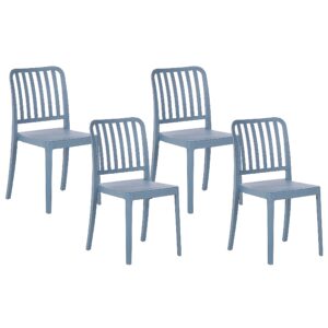 Set van 4 stoelen Synthetisch materiaal Blauw SERSALE