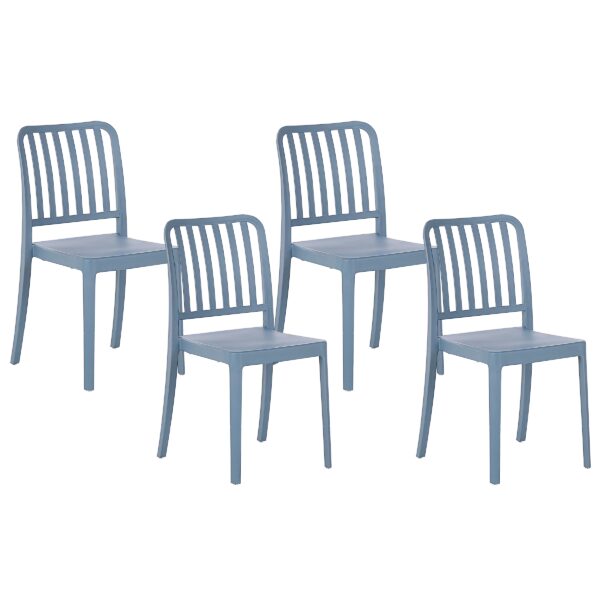 Set van 4 stoelen Synthetisch materiaal Blauw SERSALE