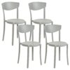 Set van 4 stoelen Synthetisch materiaal Lichtgrijs VIESTE