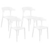 Set van 4 stoelen Synthetisch materiaal Wit GUBBIO