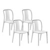 Set van 4 stoelen Synthetisch materiaal Wit SPEZIA